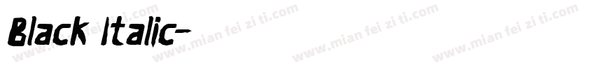 Black Italic字体转换